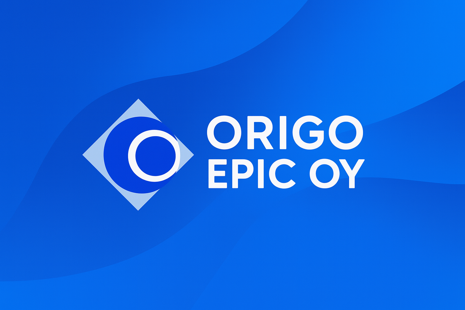 Origo Epic Oy logo sinisellä taustalla